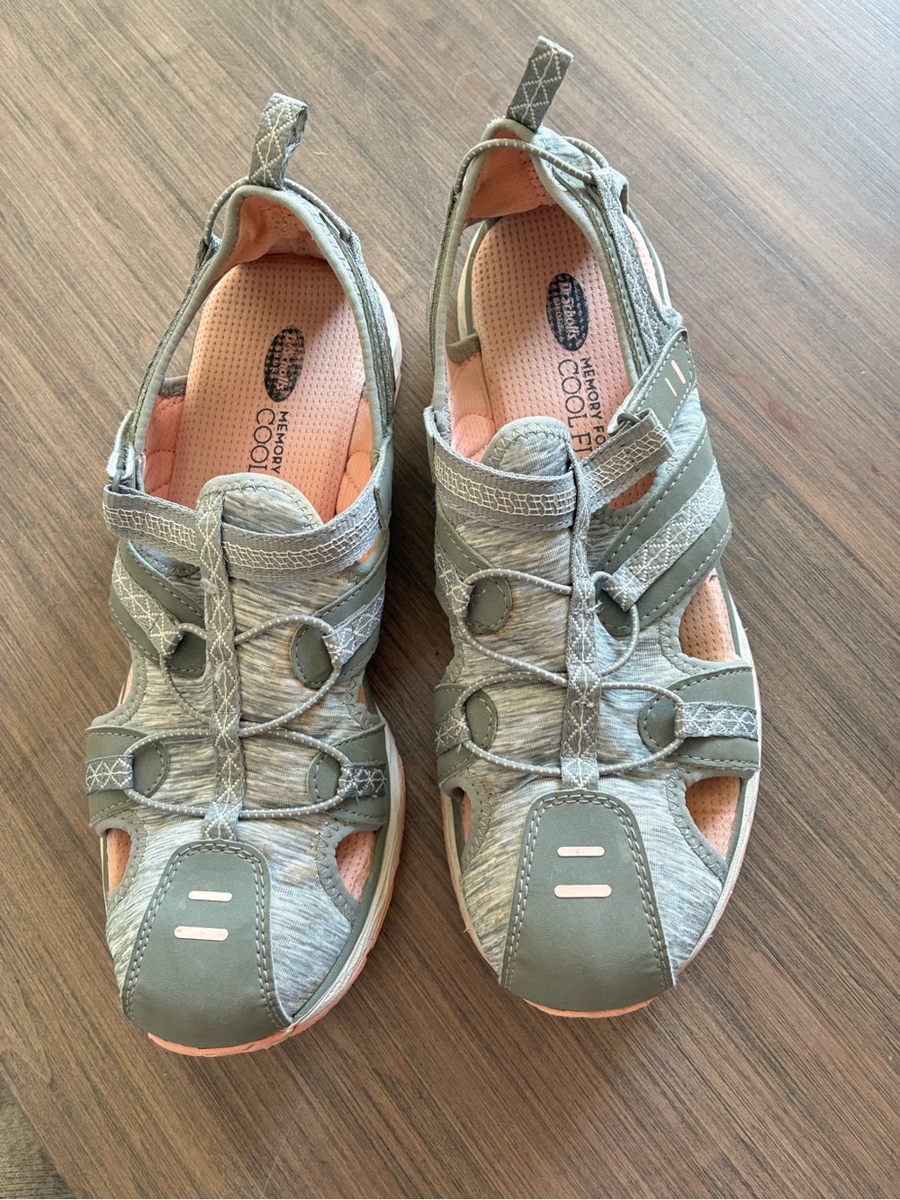 Dr. Scholl's Gray and Pink Women's Sport Sandals with Memory Foam